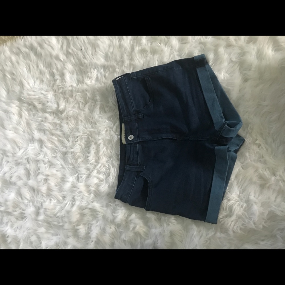Navy high waisted jean shorts